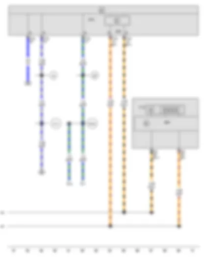 Wiring Diagram  SEAT IBIZA 2009 - Multifunction indicator - Control unit in dash panel insert - Onboard supply control unit - Left reversing light bulb - Right reversing light bulb