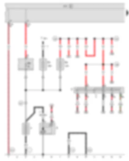 Wiring Diagram  SEAT IBIZA 2010 - Battery - Starter - Alternator - Ignition/starter switch - Onboard supply control unit