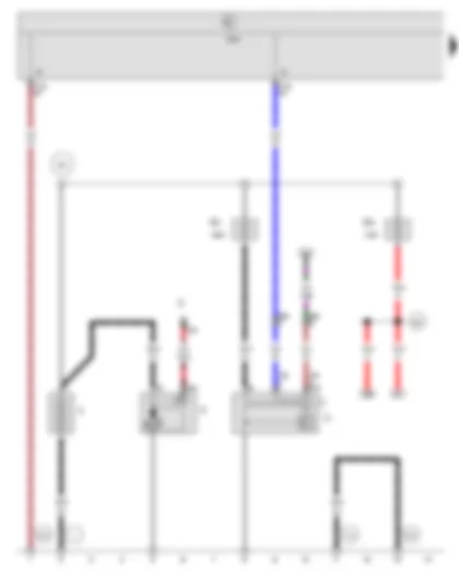 Wiring Diagram  SEAT IBIZA 2010 - Battery - Starter - Alternator - Onboard supply control unit - Fuse 1 in fuse holder A - Fuse 3 in fuse holder A