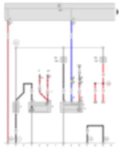 Wiring Diagram  SEAT IBIZA 2010 - Battery - Starter - Alternator - Onboard supply control unit - Fuse 1 in fuse holder A - Fuse 3 in fuse holder A