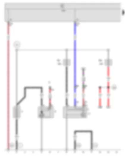 Wiring Diagram  SEAT IBIZA 2010 - Battery - Starter - Alternator - Onboard supply control unit - Fuse 1 in fuse holder A - Fuse 3 in fuse holder A