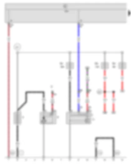 Wiring Diagram  SEAT IBIZA 2010 - Battery - Starter - Alternator - Onboard supply control unit - Fuse 1 in fuse holder A - Fuse 3 in fuse holder A - Fuse 7 in fuse holder A