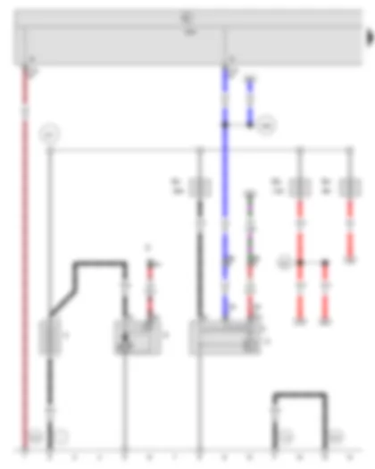 Wiring Diagram  SEAT IBIZA 2010 - Battery - Starter - Alternator - Onboard supply control unit - Fuse 1 in fuse holder A - Fuse 3 in fuse holder A - Fuse 7 in fuse holder A