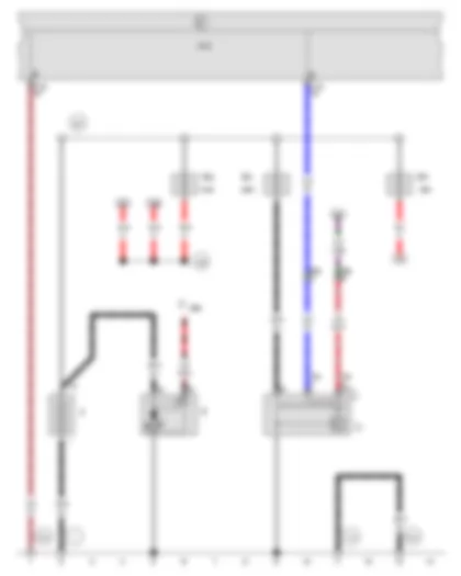 Wiring Diagram  SEAT IBIZA 2010 - Battery - Starter - Alternator - Voltage regulator - Onboard supply control unit - Fuse 1 in fuse holder A - Fuse 3 in fuse holder A - Fuse 7 in fuse holder A