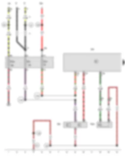 Wiring Diagram  SEAT IBIZA 2010 - High-pressure sender - Climatronic control unit - Air conditioner compressor regulating valve