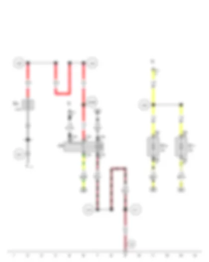 Wiring Diagram  SEAT IBIZA 2010 - Relay for headlight flasher - Fuse 16 in fuse holder F - Fuse 17 in fuse holder F