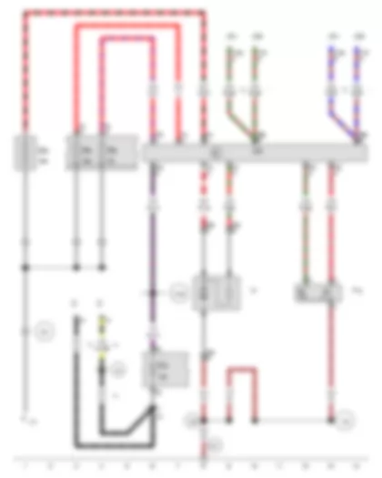 Wiring Diagram  SEAT IBIZA 2010 - Radiator fan thermal switch - Radiator fan control unit - Radiator fan