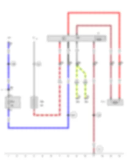 Wiring Diagram  SEAT IBIZA 2010 - Main relay - Radiator fan control unit - Radiator fan - Radiator fan 2