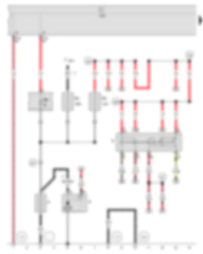 Wiring Diagram  SEAT IBIZA 2011 - Battery - Starter - Ignition/starter switch - Onboard supply control unit