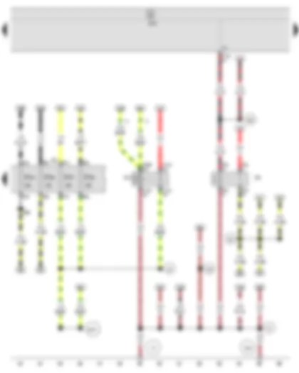 Wiring Diagram  SEAT IBIZA 2011 - X-contact relief relay - Dipped beam relay - Onboard supply control unit - Fuse holder C