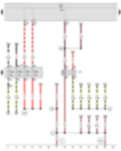 Wiring Diagram  SEAT IBIZA 2011 - X-contact relief relay - Onboard supply control unit - Fuse holder C