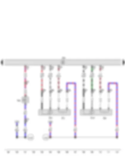 Wiring Diagram  SEAT IBIZA 2013 - Lambda probe - Lambda probe after catalytic converter - Engine control unit - Activated charcoal filter solenoid valve 1