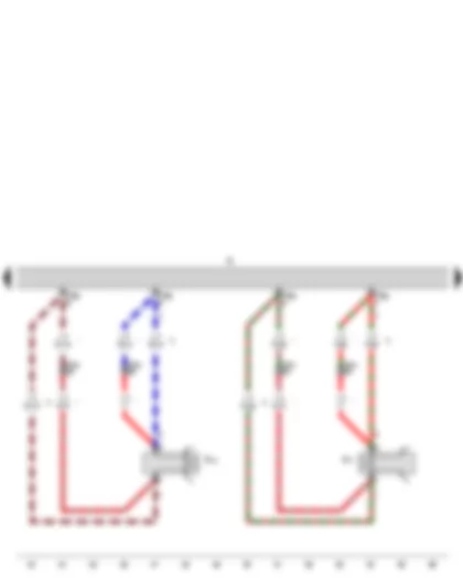 Wiring Diagram  SEAT IBIZA 2011 - Radio - Rear left bass loudspeaker - Rear right bass loudspeaker