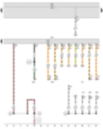 Wiring Diagram  SEAT IBIZA 2013 - Onboard supply control unit - Data bus diagnostic interface - Diagnostic connection