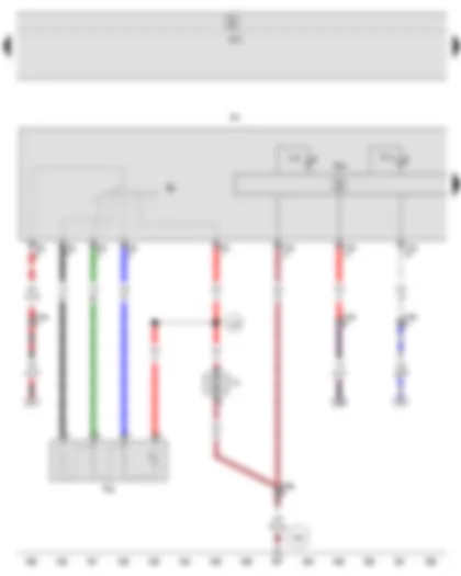 Wiring Diagram  SEAT IBIZA 2012 - Fresh air blower switch - Heater control unit - Onboard supply control unit - Fresh air blower