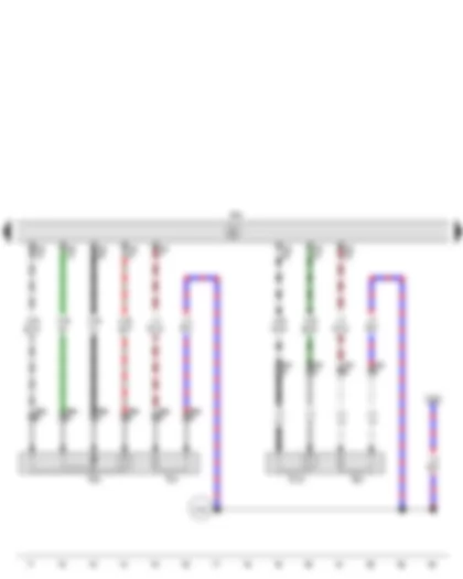 Wiring Diagram  SEAT IBIZA 2012 - Lambda probe - Lambda probe after catalytic converter - Engine control unit