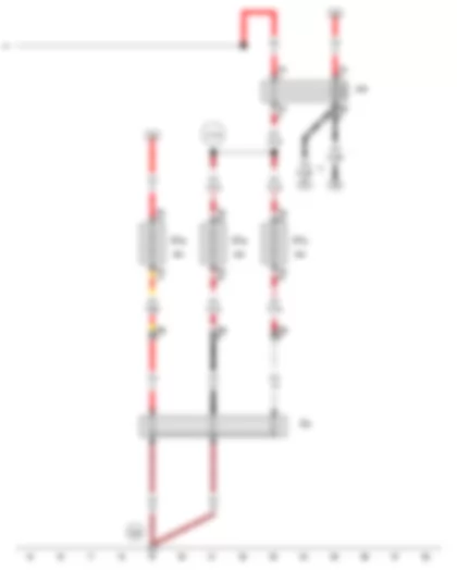 Wiring Diagram  SEAT IBIZA 2013 - High heat output relay - Fuse 28 in fuse holder F - Fuse 29 in fuse holder F - Fuse 30 in fuse holder F - Auxiliary air heater element