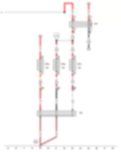 Wiring Diagram  SEAT IBIZA 2013 - High heat output relay - Fuse 28 in fuse holder F - Fuse 29 in fuse holder F - Fuse 30 in fuse holder F - Auxiliary air heater element