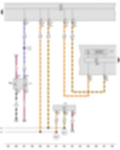 Wiring Diagram  SEAT IBIZA 2014 - Start/Stop operation button - Multifunction indicator - Control unit in dash panel insert