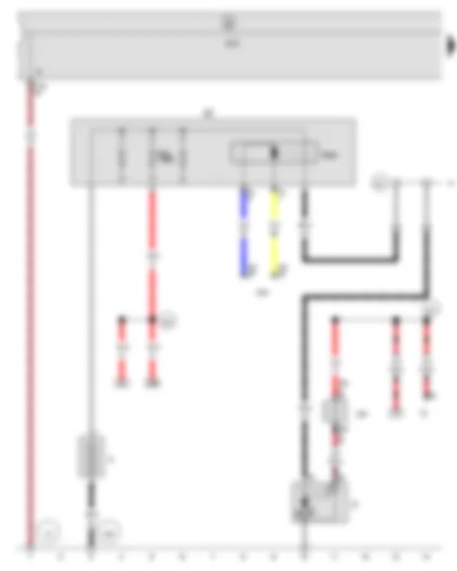 Wiring Diagram  SEAT IBIZA 2014 - Battery - Starter - Onboard supply control unit - Battery isolation igniter - Fuse holder D