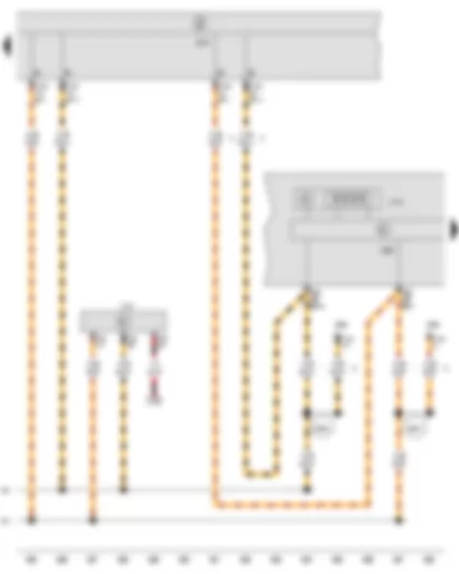 Wiring Diagram  SEAT IBIZA 2015 - Multifunction indicator - Control unit in dash panel insert - Onboard supply control unit