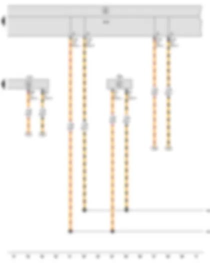 Wiring Diagram  SEAT IBIZA 2013 - Steering angle sender - Onboard supply control unit - Control unit for cornering light and headlight range control