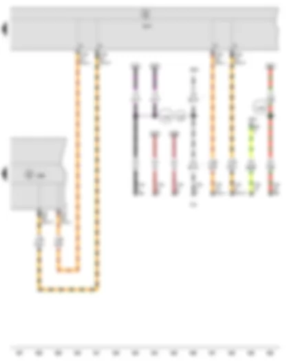 Wiring Diagram  SEAT IBIZA 2014 - Control unit in dash panel insert - Onboard supply control unit - Diagnostic connection