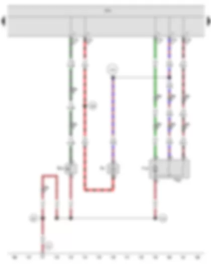 Wiring Diagram  SEAT IBIZA 2009 - Rear lid handle release button - Rear lid lock unit - Rear lid release motor - Luggage compartment light