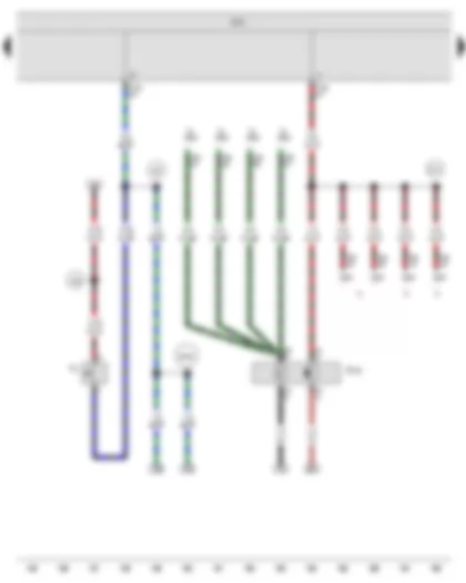 Wiring Diagram  SEAT IBIZA 2010 - Reversing light switch - Brake pedal position sender - Onboard supply control unit