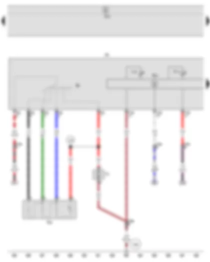 Wiring Diagram  SEAT IBIZA 2011 - Fresh air blower switch - Heater control unit - Onboard supply control unit - Fresh air blower