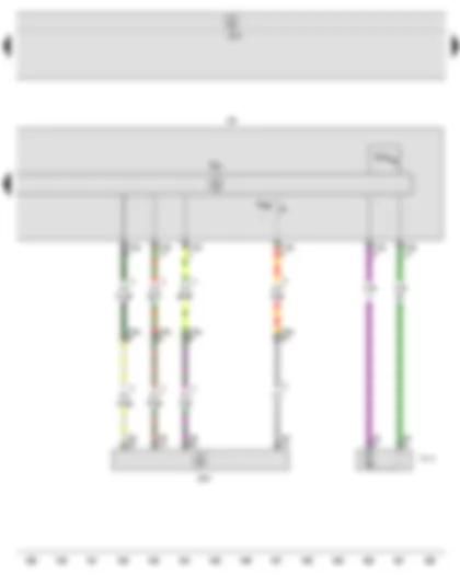 Wiring Diagram  SEAT IBIZA 2011 - Heater control unit - Onboard supply control unit - Air recirculation flap control motor