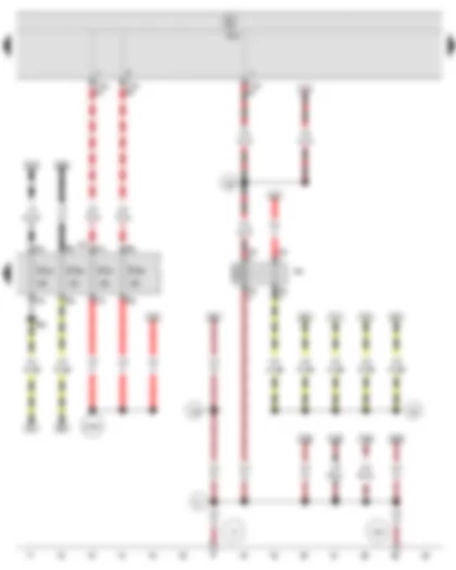 Wiring Diagram  SEAT IBIZA 2011 - X-contact relief relay - Onboard supply control unit - Fuse holder C