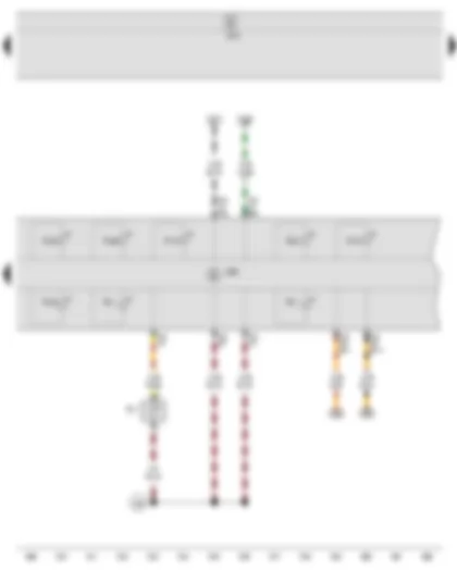 Wiring Diagram  SEAT IBIZA 2011 - Ambient temperature sensor - Control unit in dash panel insert - Onboard supply control unit