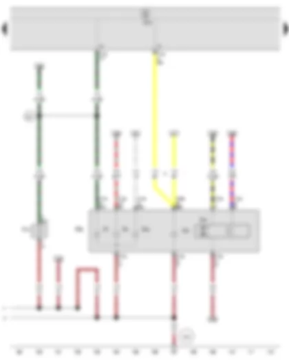 Wiring Diagram  SEAT IBIZA 2012 - Onboard supply control unit - Front right headlight - Right turn signal repeater bulb