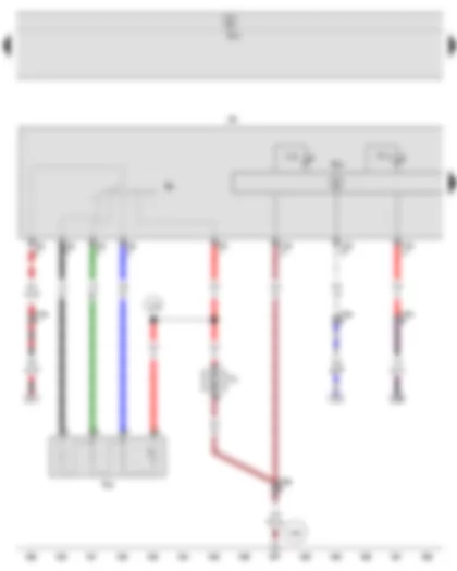 Wiring Diagram  SEAT IBIZA 2012 - Fresh air blower switch - Heater control unit - Onboard supply control unit - Fresh air blower