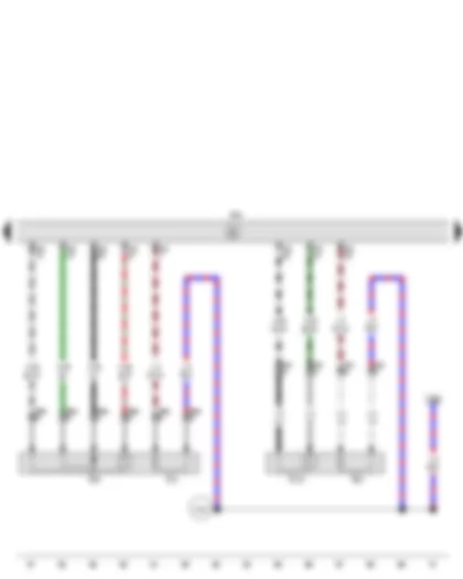 Wiring Diagram  SEAT IBIZA 2013 - Lambda probe - Lambda probe after catalytic converter - Engine control unit