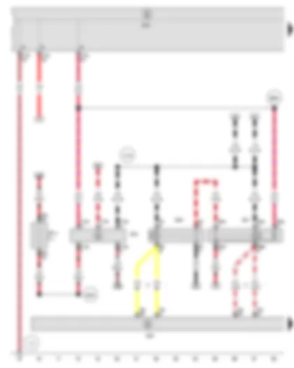 Wiring Diagram  SEAT IBIZA 2013 - Onboard supply control unit - Voltage stabiliser - Starter relay 1 - Starter relay 2 - Fuse 17 in fuse holder F