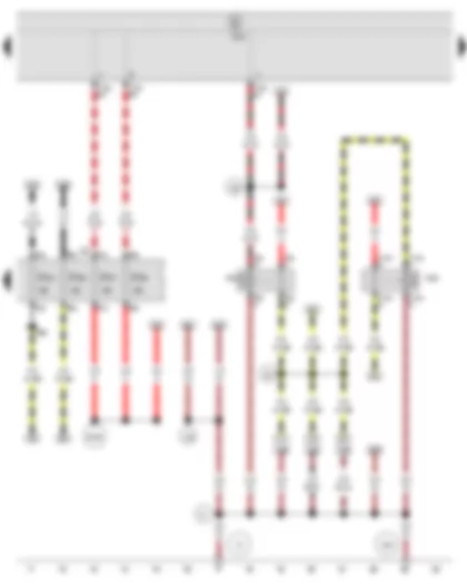 Wiring Diagram  SEAT IBIZA 2011 - X-contact relief relay - Terminal 15 voltage supply relay - Onboard supply control unit - Fuse holder C