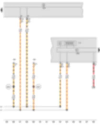 Wiring Diagram  SEAT IBIZA 2011 - Multifunction indicator - Control unit in dash panel insert - Onboard supply control unit