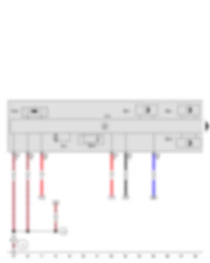 Wiring Diagram  SEAT IBIZA 2011 - Gearbox input speed sender - Gearbox hydraulic pressure sender - Mechatronic unit for dual clutch gearbox - Hydraulic pump motor