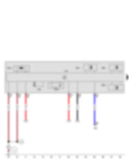 Wiring Diagram  SEAT IBIZA 2011 - Gearbox input speed sender - Gearbox hydraulic pressure sender - Mechatronic unit for dual clutch gearbox - Hydraulic pump motor