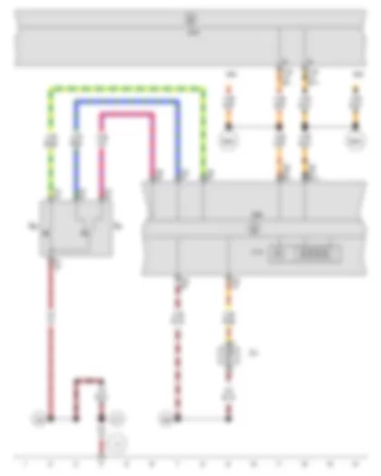 Wiring Diagram  SEAT IBIZA 2011 - Reset button - Ambient temperature sensor - Multifunction indicator - Control unit in dash panel insert - Onboard supply control unit