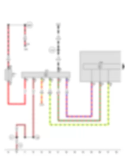 Wiring Diagram  SEAT IBIZA 2011 - ABS control unit - Voltage stabiliser 2 - Fuse 17 in fuse holder F