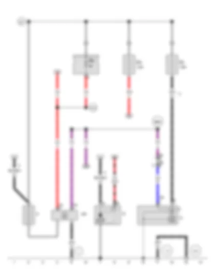 Wiring Diagram  SEAT IBIZA 2012 - Battery - Starter - Alternator - Battery monitor control unit