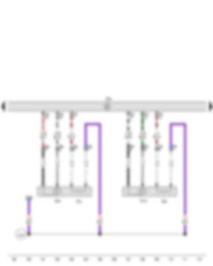 Wiring Diagram  SEAT IBIZA 2012 - Lambda probe - Lambda probe after catalytic converter - Engine control unit