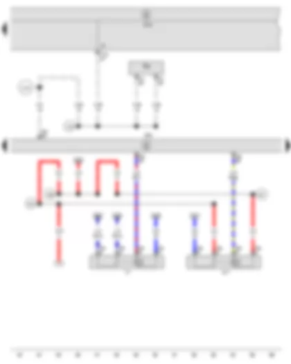 Wiring Diagram  SEAT IBIZA 2012 - Fuel pump relay - Terminal 30 voltage supply relay - Onboard supply control unit - Engine control unit