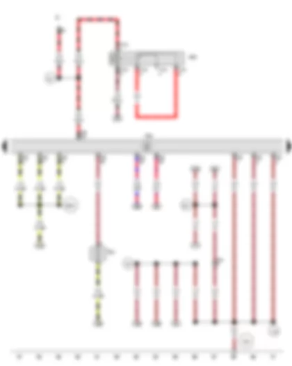 Wiring Diagram  SEAT IBIZA 2012 - Engine control unit - Terminal 50 voltage supply relay - Intake manifold preheating heater element