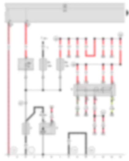 Wiring Diagram  SEAT IBIZA 2013 - Battery - Starter - Ignition/starter switch - Onboard supply control unit