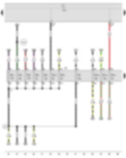 Wiring Diagram  SEAT IBIZA 2013 - Onboard supply control unit - Fuse holder C