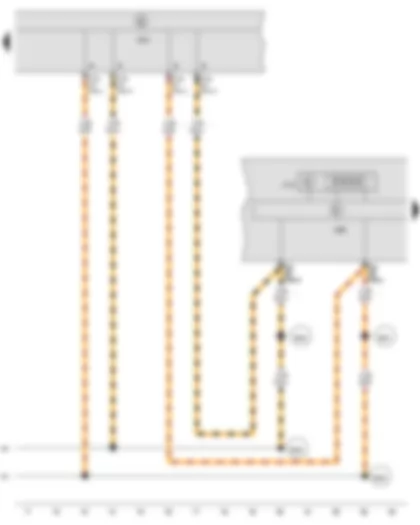 Wiring Diagram  SEAT IBIZA 2013 - Multifunction indicator - Control unit in dash panel insert